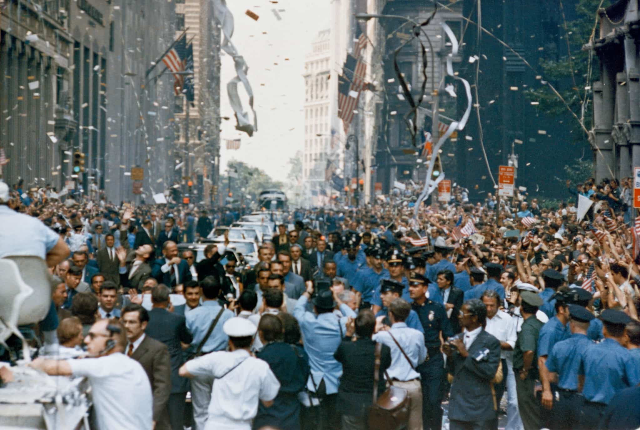 New York City welcomed the Apollo 11 crew with a ticker tape parade down Broadway and Park Avenue