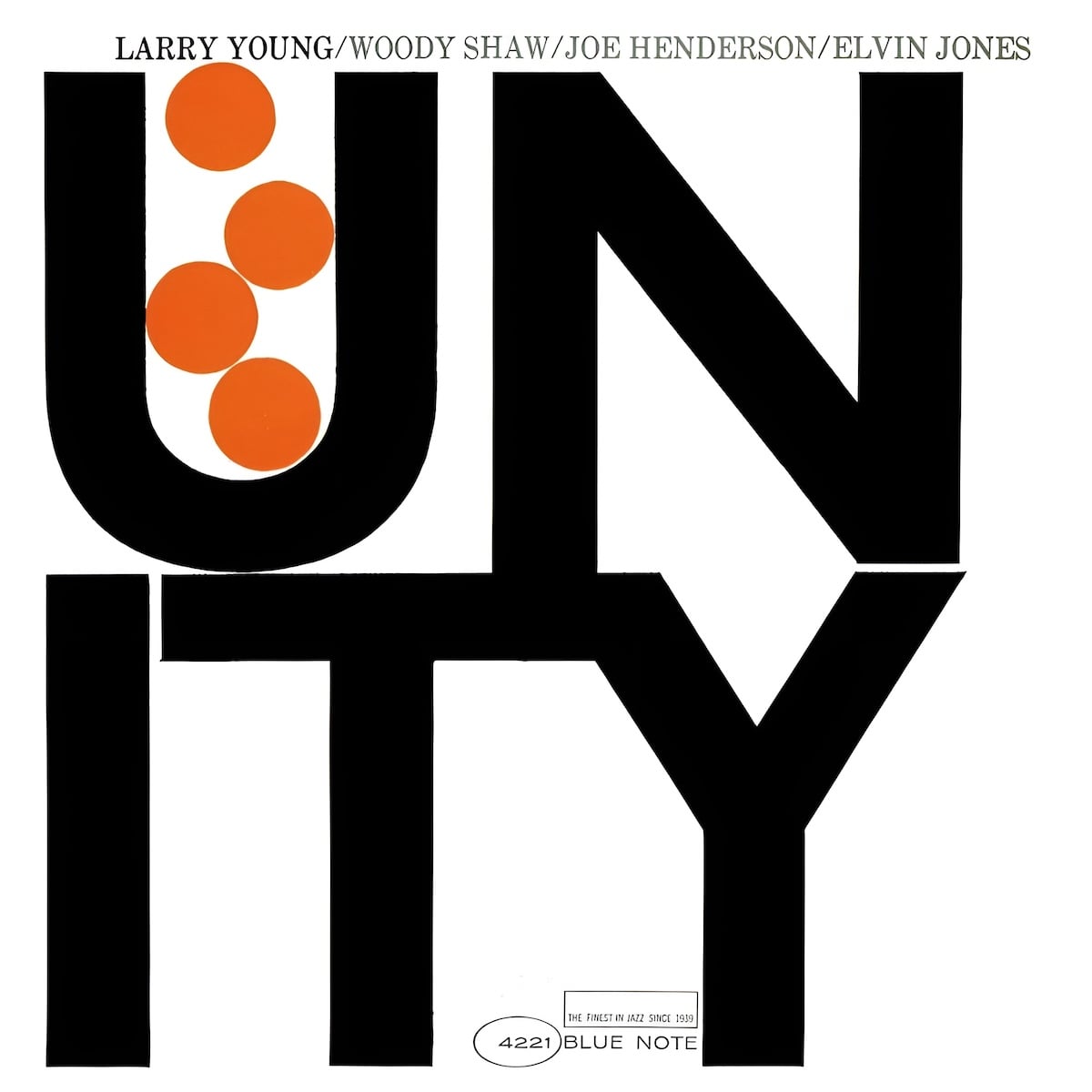 An album cover with only text, enlarged to the point of abstraction