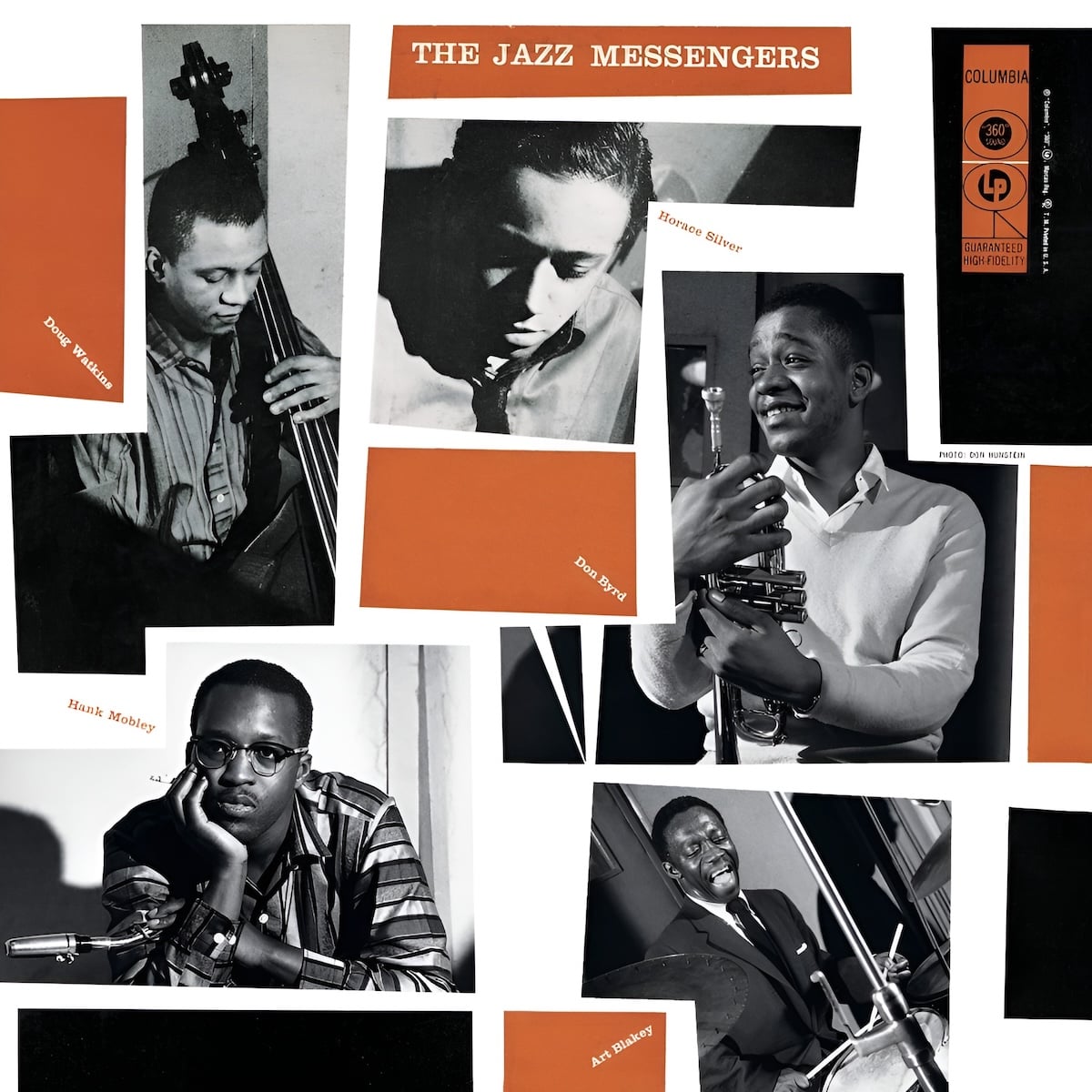 An album cover with photography and bold graphic design