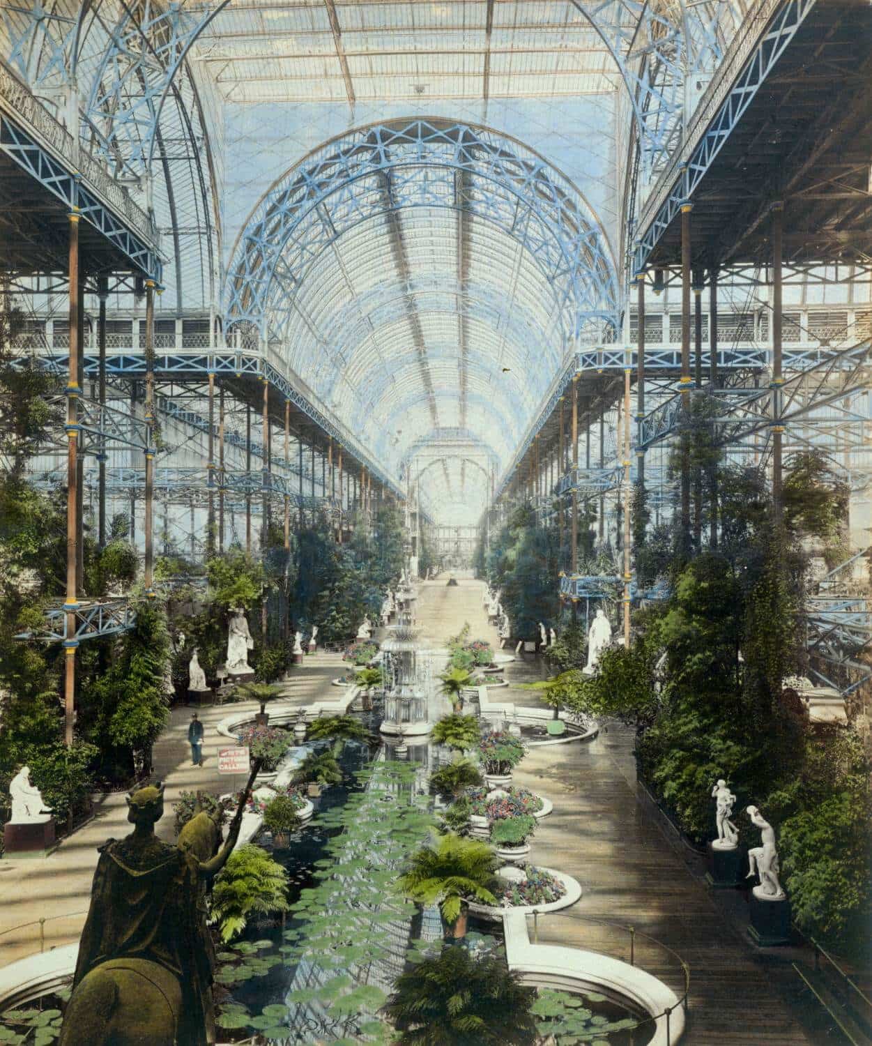 The interior of the Crystal Palace circa 1859, eight years after the Great Exhibition. <span class="figure--credit">Source: Historic England Archive</span>