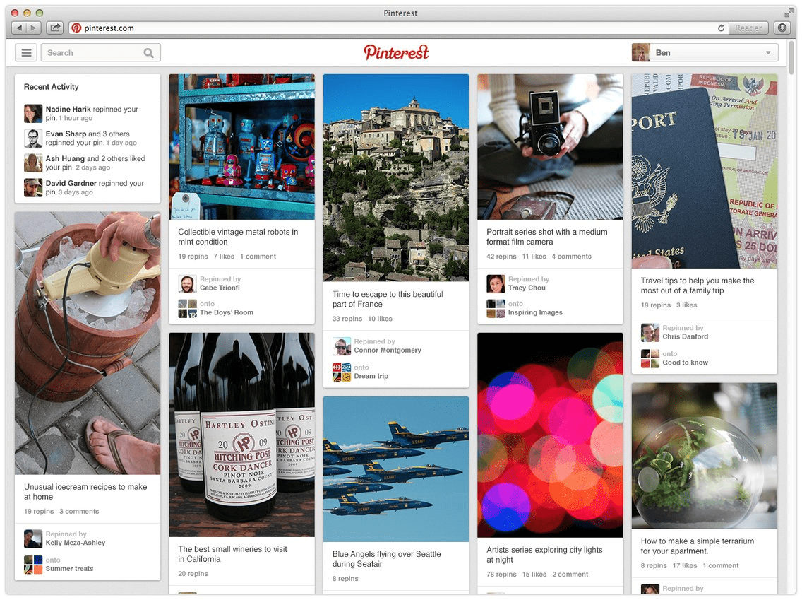 Pinterest in 2013